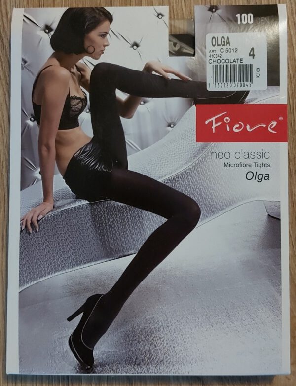 Productverpakking van Fiore Olga panty van 100 denier.